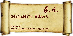Göndör Albert névjegykártya